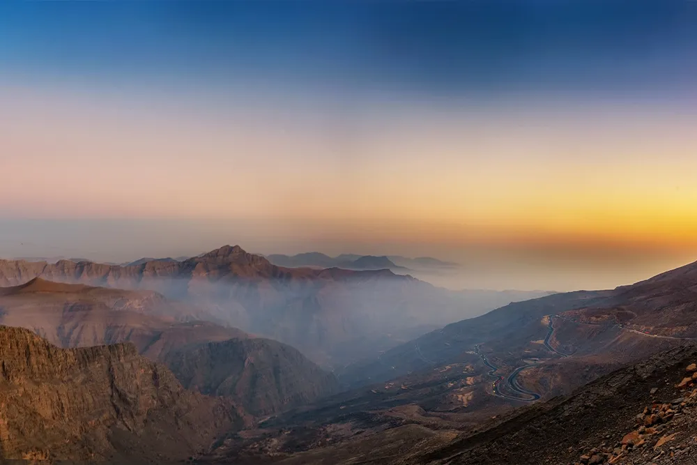 Luxury SUV rental Dubai mountains