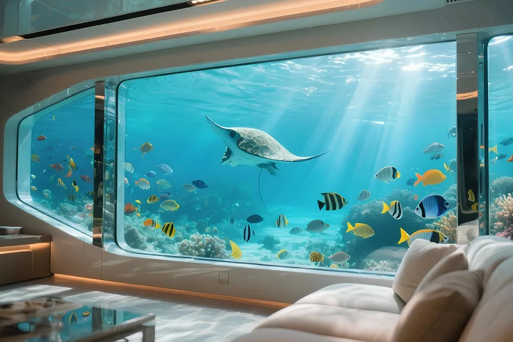 Yachts with exclusive underwater features