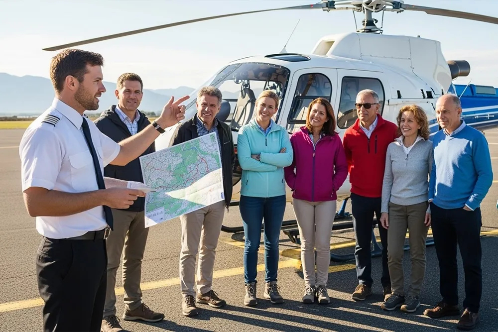 group helicopter tour checklist