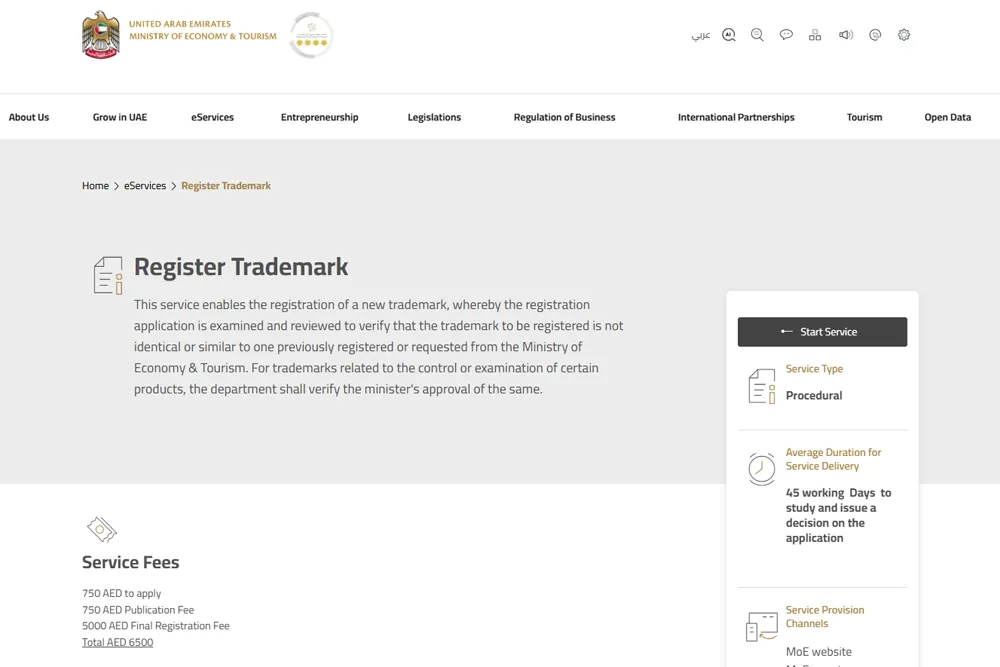 how to register trademark in uae
