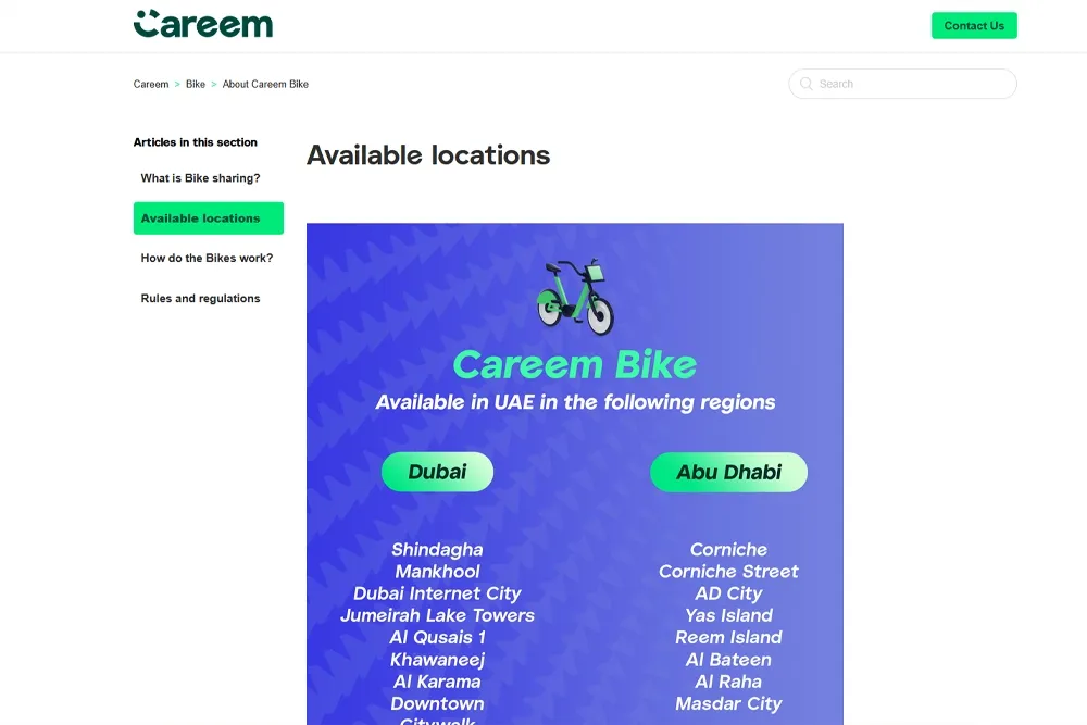 how to use careem bike in dubai