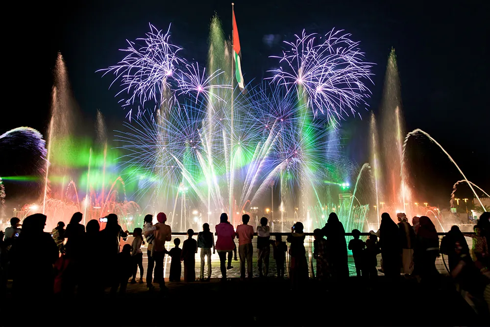 national day fireworks in global village